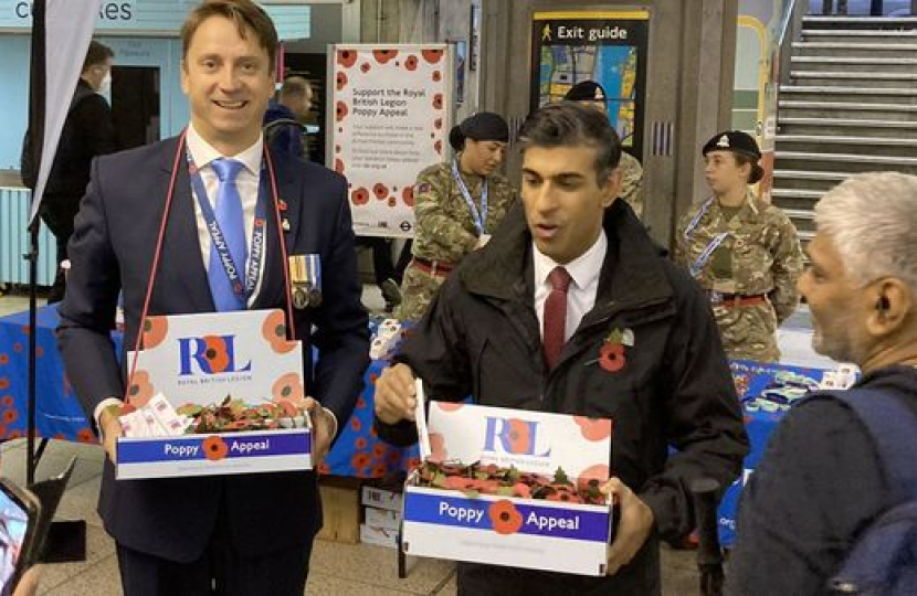 Selling poppies with the Prime Minister